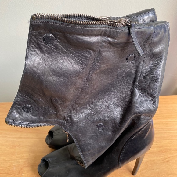 Alexander McQueen Open Toe Ankle High Heel Boots Size 39.5 - Picture 10 of 16